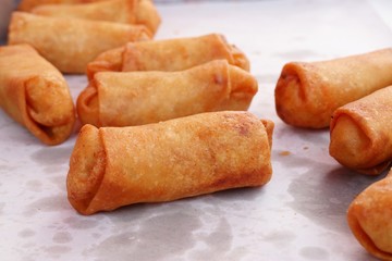 spring rolls at street food