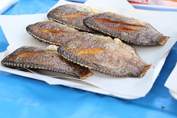 Fried fish at street food