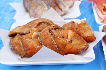 Fried fish at street food
