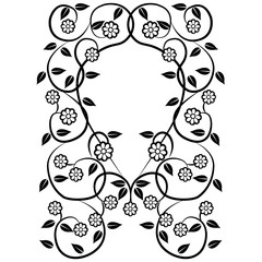 graphic element flowers and frame 3