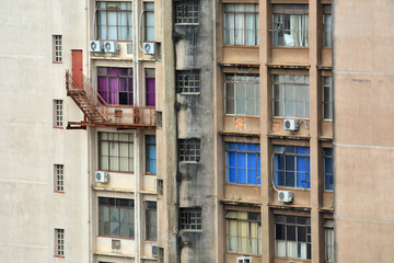 Building Fire Escape Stairs And Windows in Porto Alegre, Rio Grande do Sul, Brazil