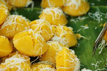 Toddy Palm Cake (Kanom Tarn) , Thai dessert