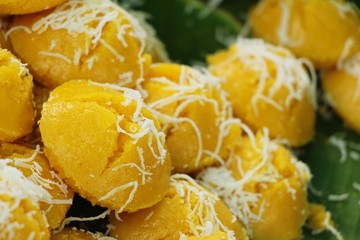 Toddy Palm Cake (Kanom Tarn) , Thai dessert