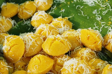 Toddy Palm Cake (Kanom Tarn) , Thai dessert