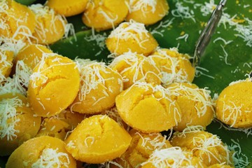 Toddy Palm Cake (Kanom Tarn) , Thai dessert