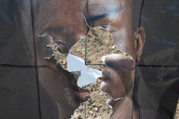 Images of African refugees vandalized in Austria