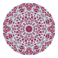 Abstract circle mandala art with gradient shape. Mandala art background element design