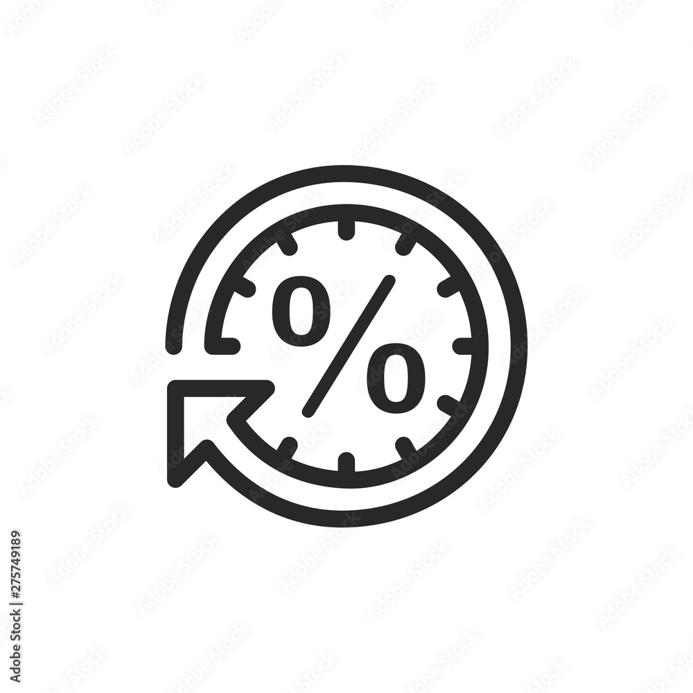 Poster percentage icon template black color editable. discount symbol vector sign isolated on white backgro