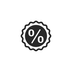 Percentage icon template black color editable. Discount symbol vector sign isolated on white background. Simple logo vector illustration for graphic and web design.