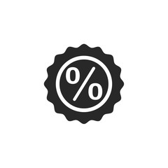 Percentage icon template black color editable. Discount symbol vector sign isolated on white background. Simple logo vector illustration for graphic and web design.