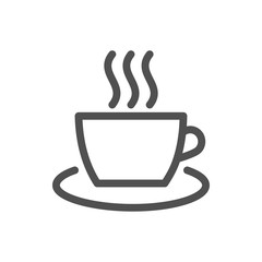 Coffee sign symbol. Line icon. Coffee break.