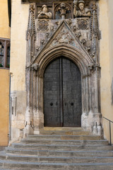 Fototapeta na wymiar Entrance of old town hall of Regensburg, Germany