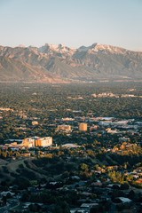View of the Wasatch Mountains from Ensign Peak, in Salt Lake City, Utah