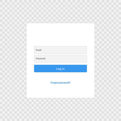 Login form page template