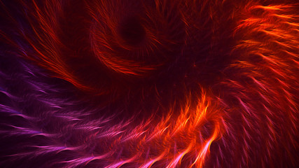 3D rendering abstract red fractal light background