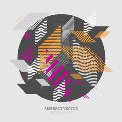 Abstract art background with geometric elements