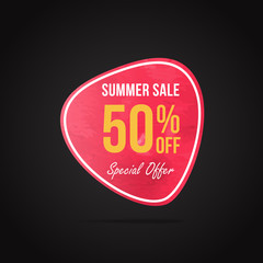 Summer sale 40% offer label sticker, sale discount price tag, label design for your discount campaign promotion in several occasion season sales