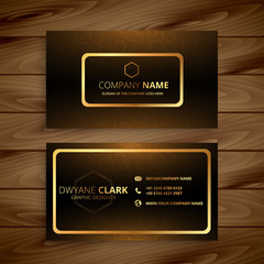 premium golden business card design