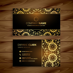 premium golden dark business card design