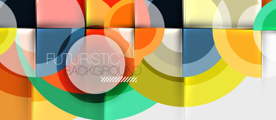 Geometric design abstract background - circles