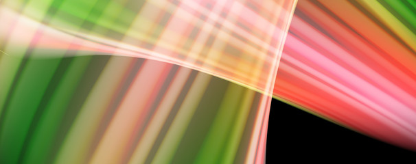 Fluid liquid color wave lines, glowing colorful light effect, abstract composition template. Geometric technology abstract pattern. Movement concept