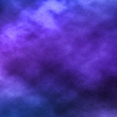 Night sky stars background, nebula clouds in cosmos