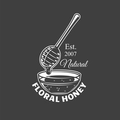 Vintage honey label