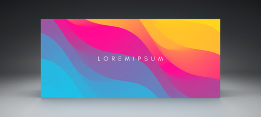 Fototapeta premium Cover design template with color gradients. Abstract background. Modern pattern. 3d vector Illustration for advertising, marketing, presentation.