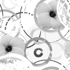 Obraz premium Creative, unusual and trendy seamless pattern. Modern floral background