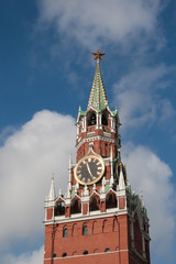 The Kremlin Spasskaya clock tower