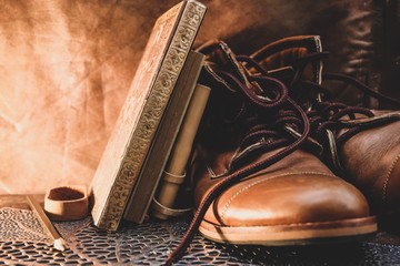 old boots and diary