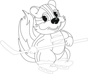 Белка на коньках