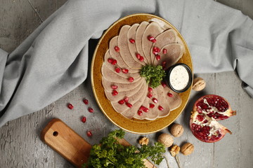 meat snacks on a wooden table