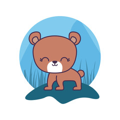 cute bear animal isolated icon