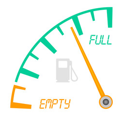 Gas gauge. Fuel indicator.