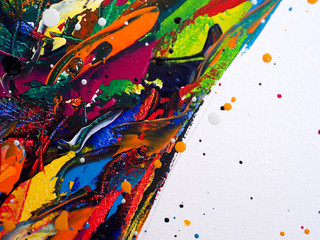 Oil paint colorful brush stroke splash drop sweet colors abstract background and texture. 