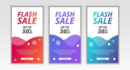 Dynamic Modern Fluid Mobile Flash Sale Banner template design