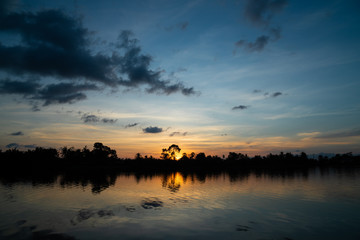 Beauty sunset at the river