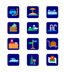 travel and resort icons