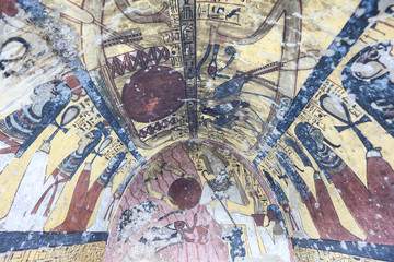 Scene from a Tomb in Deir el-Medina Village, Luxor, Egypt