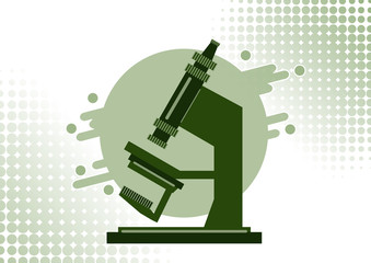 Abstract microscope background with the study of bacteria, molecules, substances. Science, education, chemistry, experiment, laboratory concept.