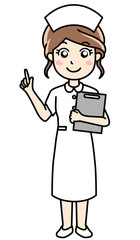白衣のナース女性