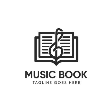 music book logo template, Vector, Design