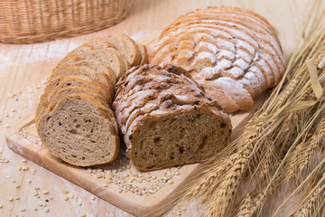 Variety of bread.