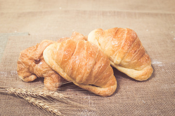 Freshly baked croissants.