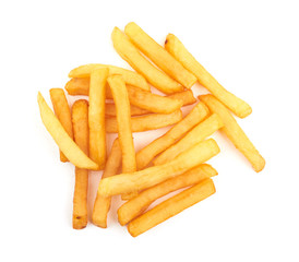 french fries on white