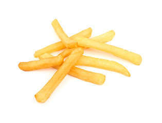 french fries on white