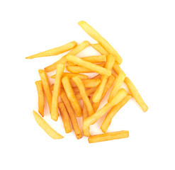 french fries on white