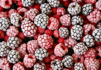frozen berries may used as background