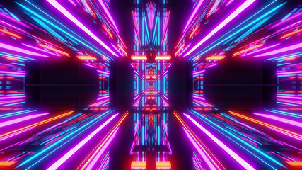 Fototapeta na wymiar futuristic scifi tunnel background 3d render